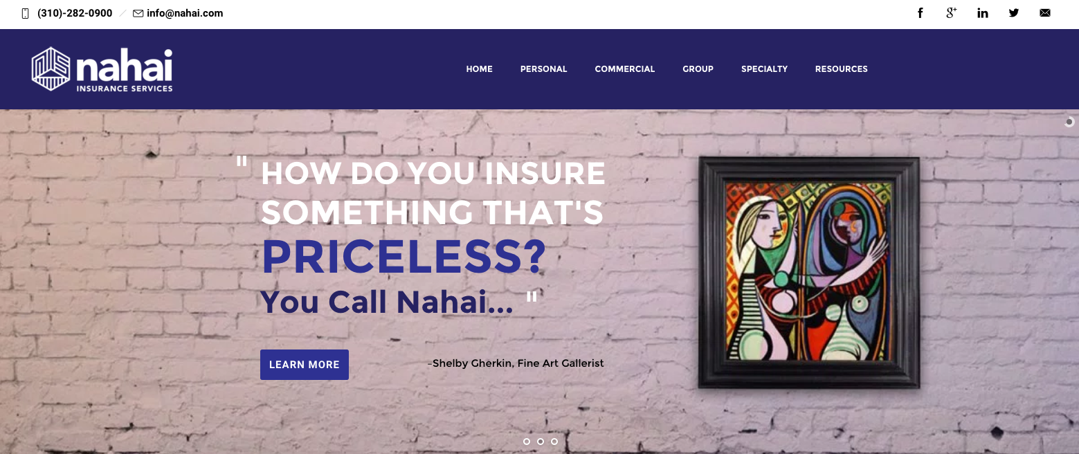 web design example industry finance insurance websites