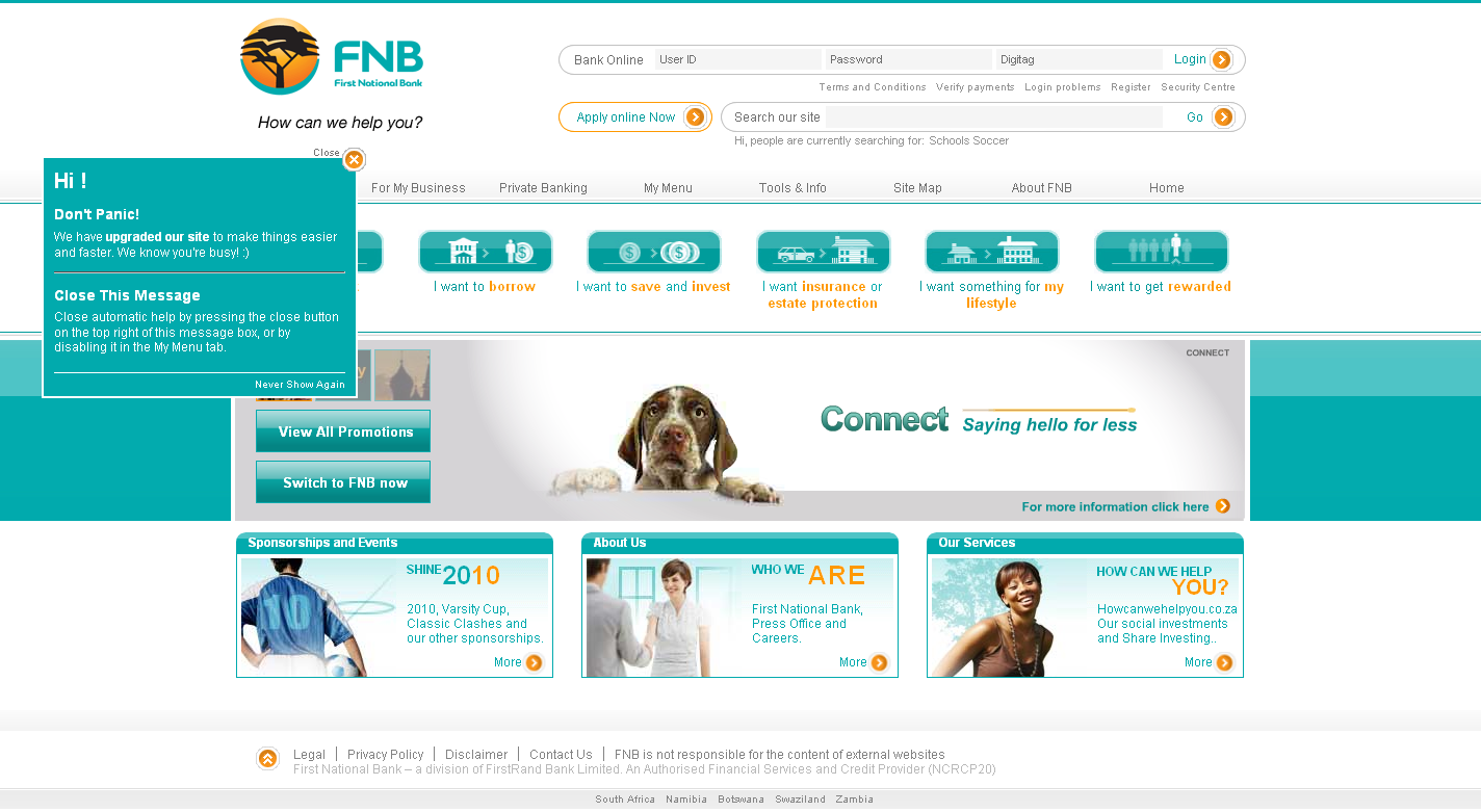 web design example industry finance bank websites