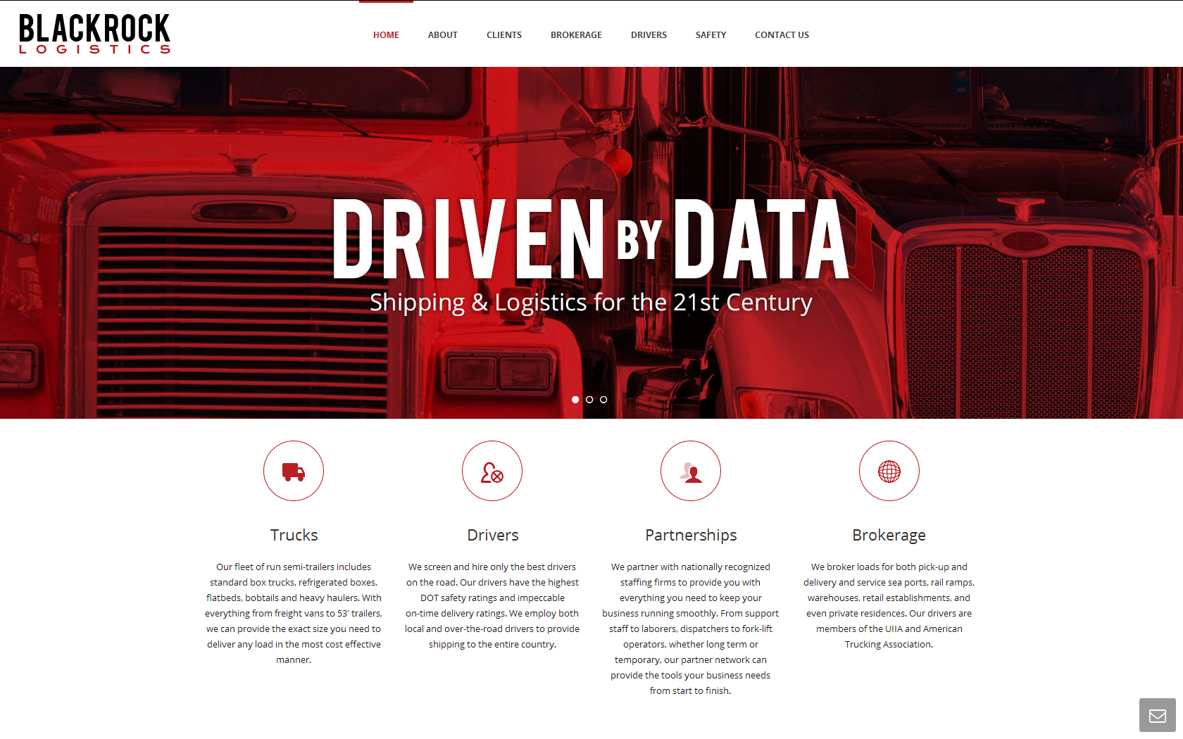 web design example industry logistics freight company websites