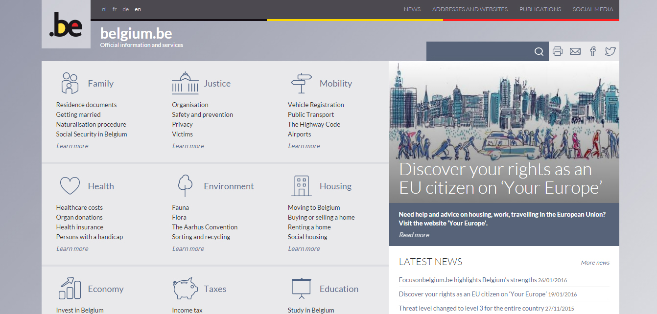 web design example industry authorities government websites