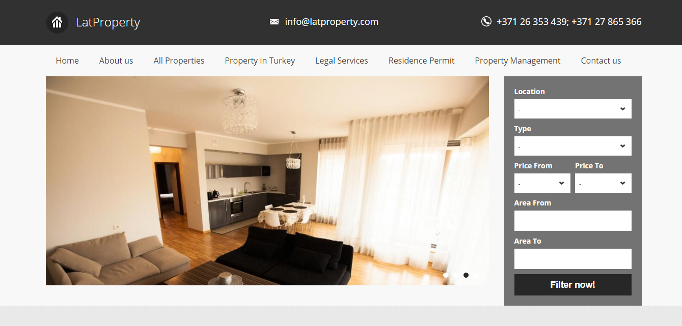 web design example indutry real estate realtor websites
