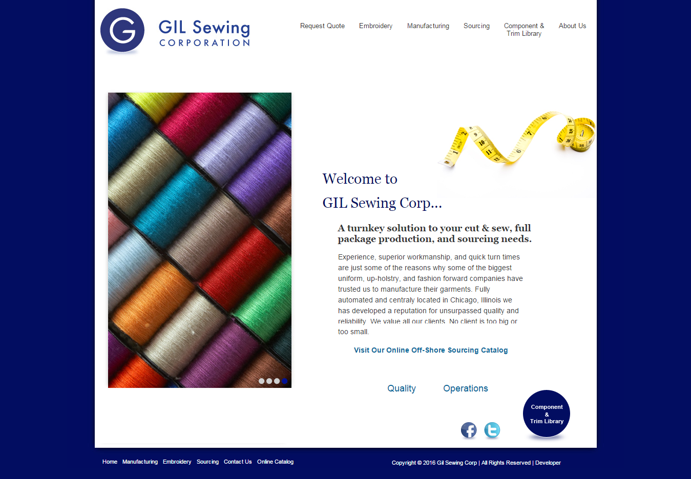 web design example industry manufacturing clothes manufacturing websites